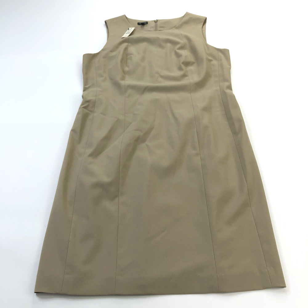 Talbots Petites Sheath NEW 16P Women's Knee Length Dress Beige